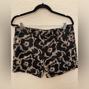 Black embroidered short